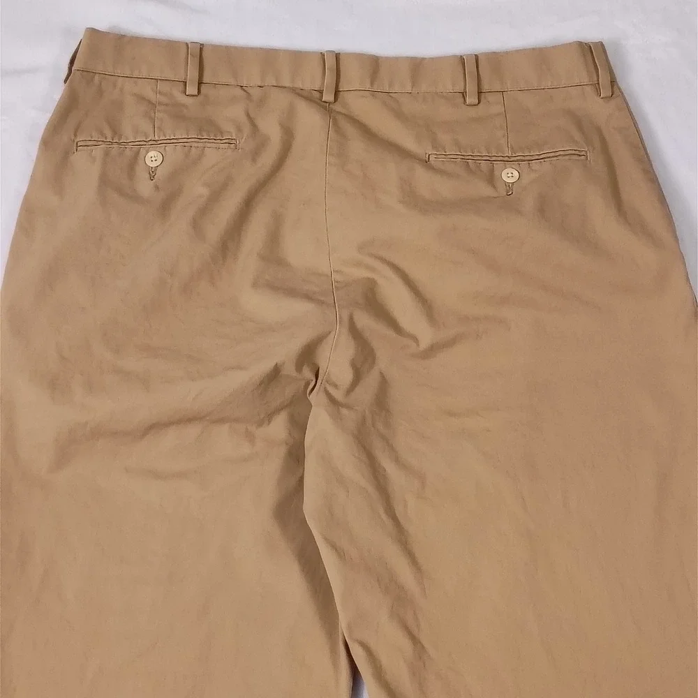Polo Ralph Lauren Mens Chino Pants 35x32 Tan Khaki Straight Leg 100% Cotton